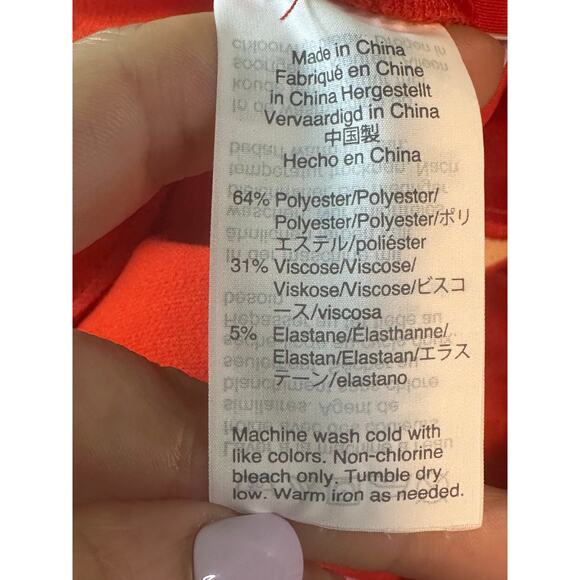 J.Crew orangy red high rise Cameron pants size 0 - Picture 4 of 10